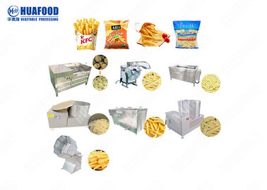 Αυτόματη γραμμή παραγωγής τηγανιτών πατατών πατατών/ημι αυτόματη μηχανή τηγανιτών πατατών